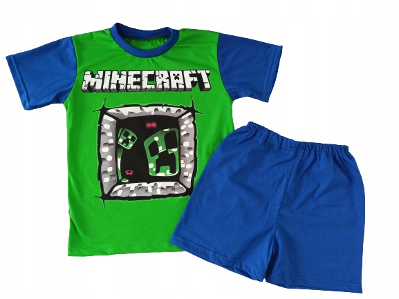 

Piżama bawełniana krótki rękaw 146 Minecraft
