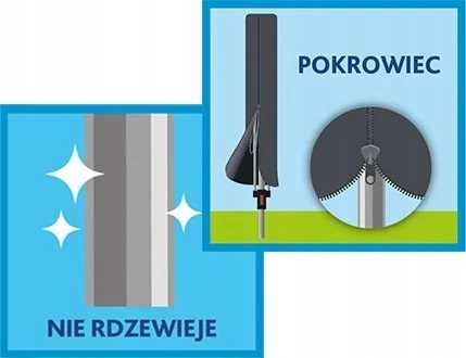 Suszarka ogrodowa zewnętrzna na pranie Vileda Sun Lift Plus 60 Model SUSZARKA VILEDA OBROTOWA NA UBRANIA ROZKŁADANA
