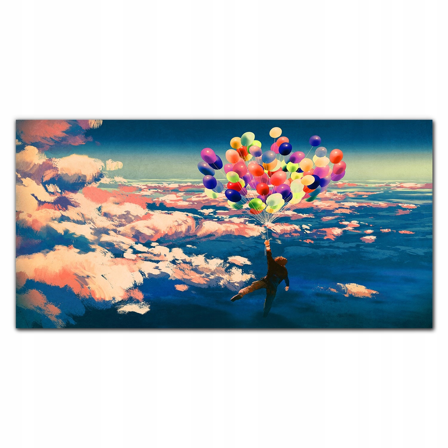 Nástenný fotoobraz na plátne Nebo, balóny 140x70