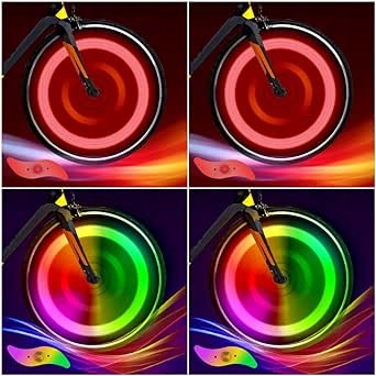 ŚWIATŁA ROWEROWE LED NA SZPRYCHY 2 KOLOROWE + 2 CZERWONE