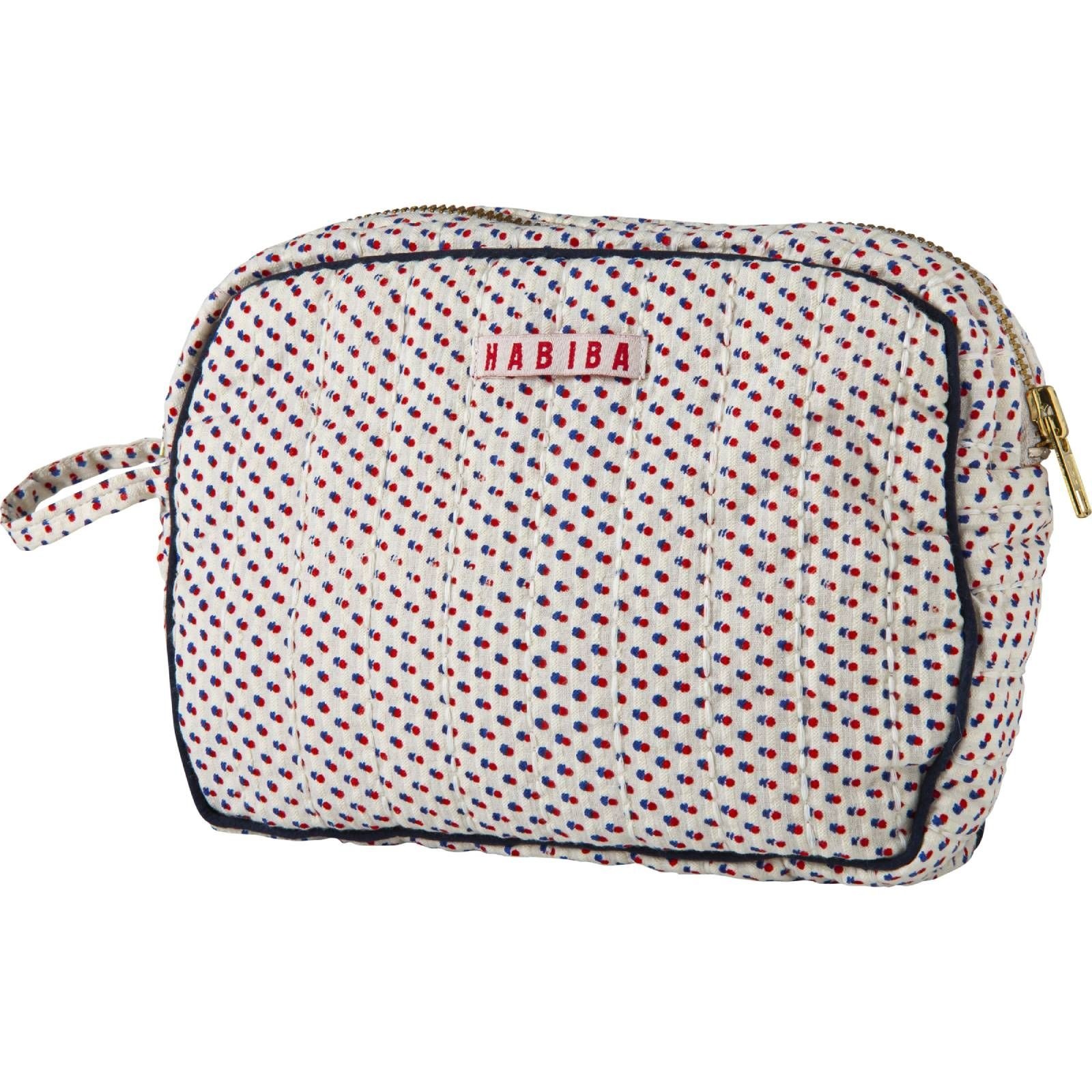 Kosmetická taštička Dotty seersucker makeup ivory Béžová, velikost One size, Habiba