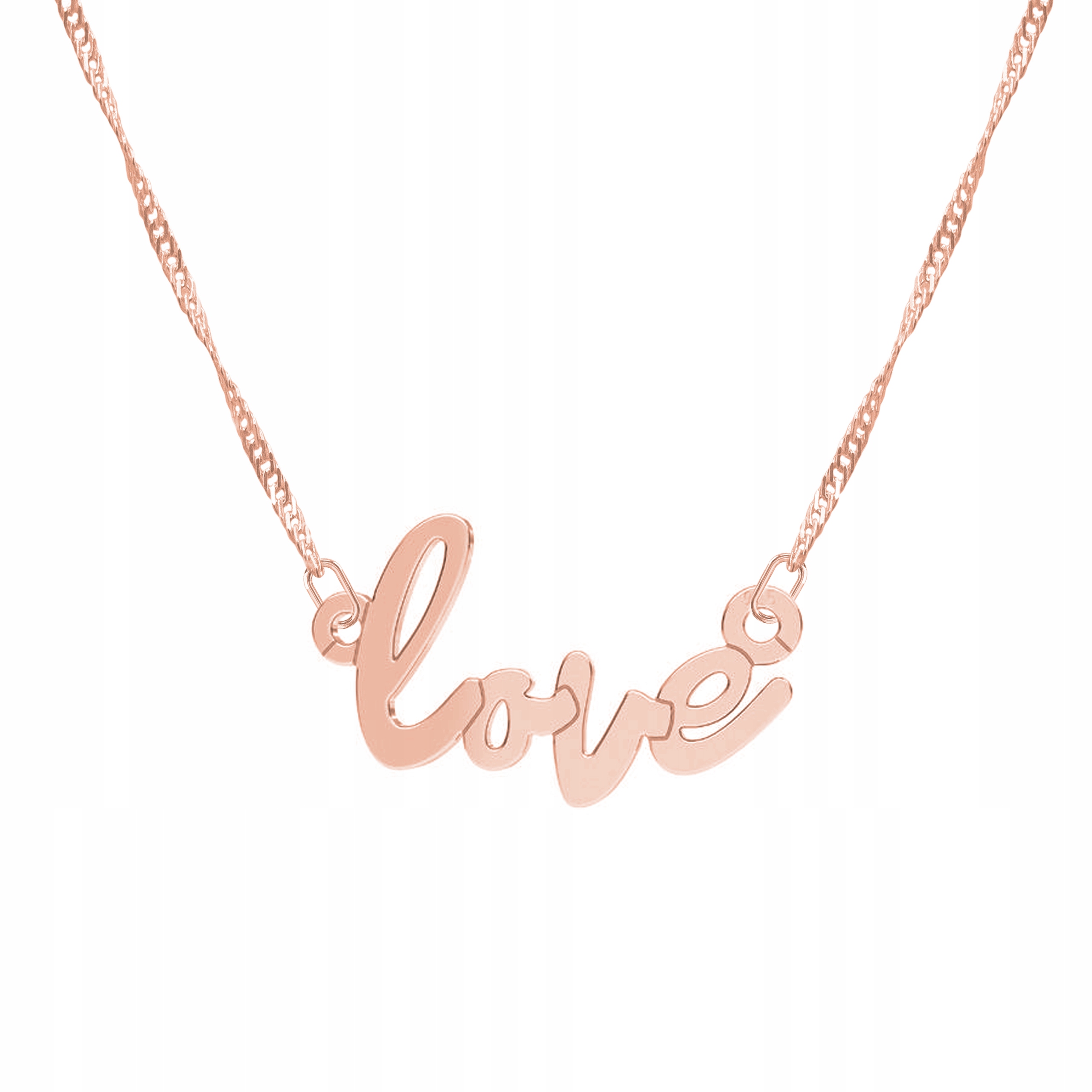 Řetízek zlatý náhrdelník 925 Nápis Love Láska