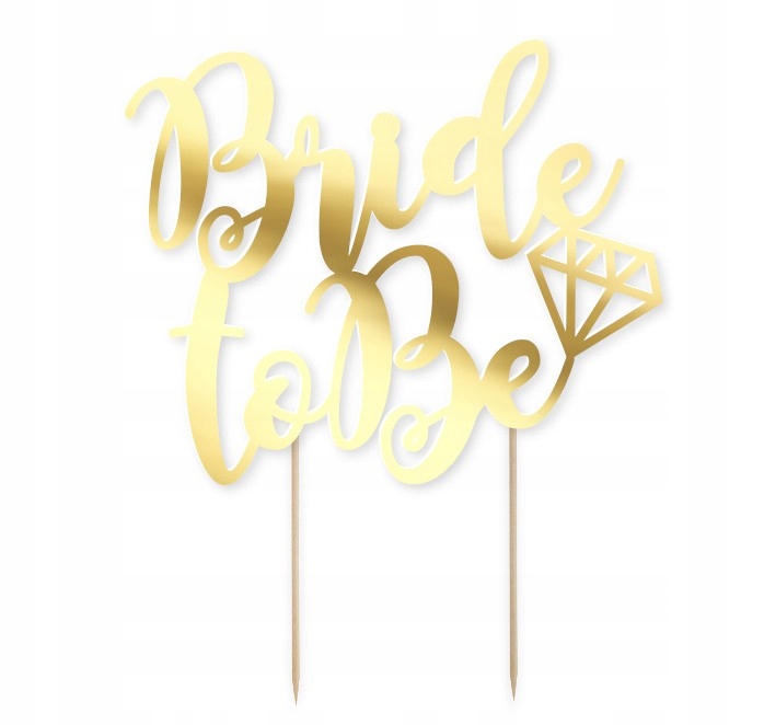 Topper Bride to Be złoty