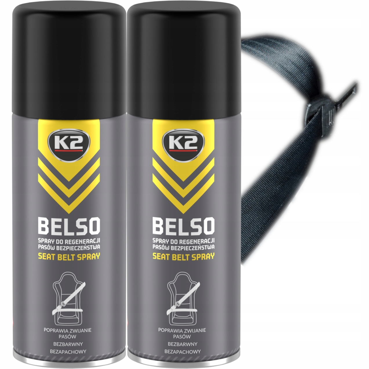 2x K2 Belso 400 ml – Spray do regeneracji pasów bezpieczeństwa B433