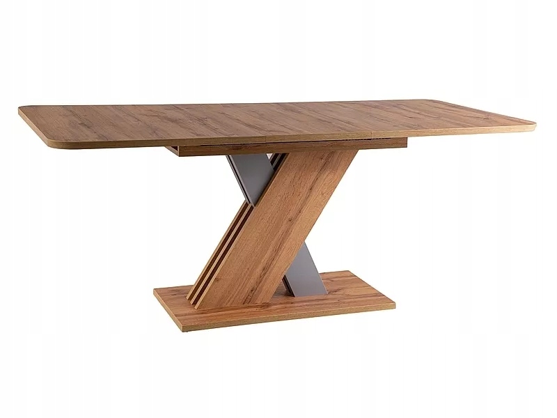 Rozkladací stôl Exel dub wotan/strieborný 140-180 cm Sig