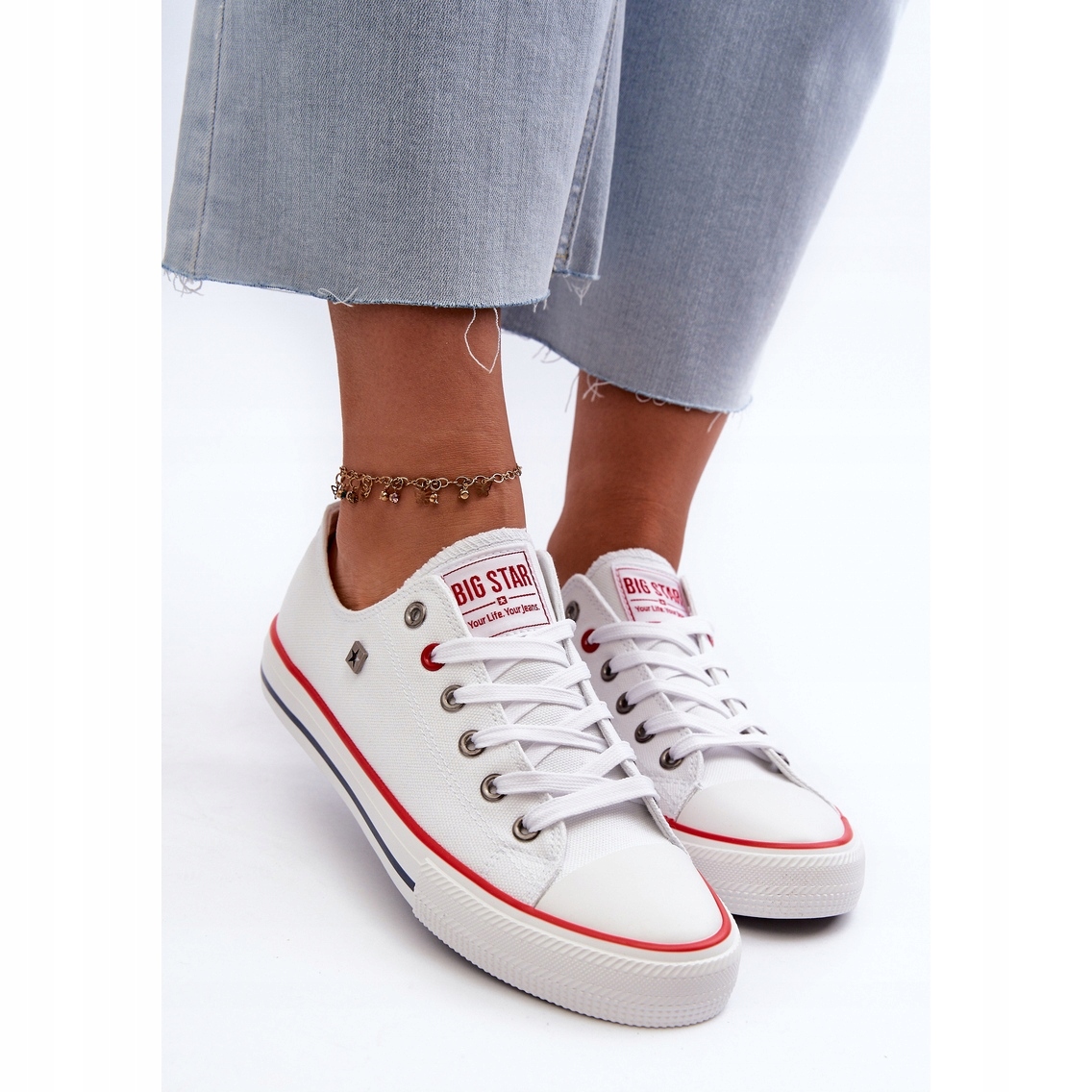 Dámské Tenisky Big Star vel. 39 Klasické Bílé Boty Na Tenis NN274656 Dárek