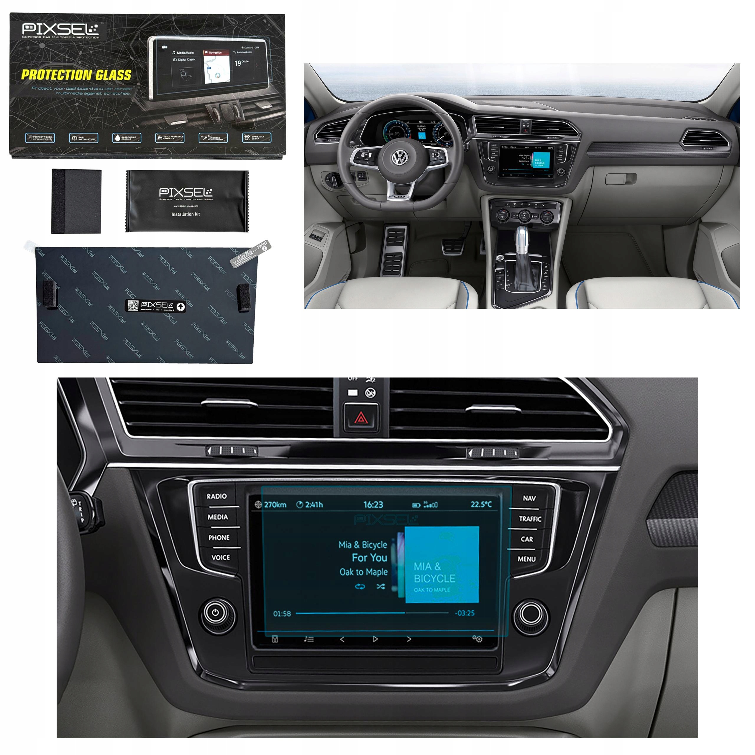 Antyodciskowe Matowe Szkło Ochronne Volkswagen TIGUAN-8“ 2021-2023