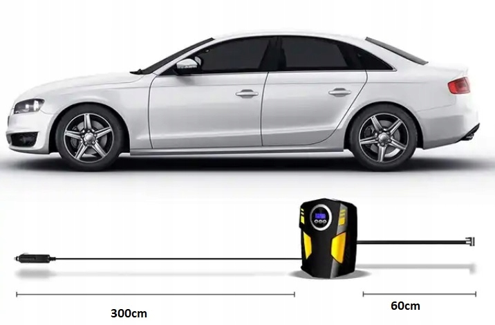 KOMPRESOR SAMOCHODOWY Pompka Sprężarka 12V LED LCD Marka Kopier