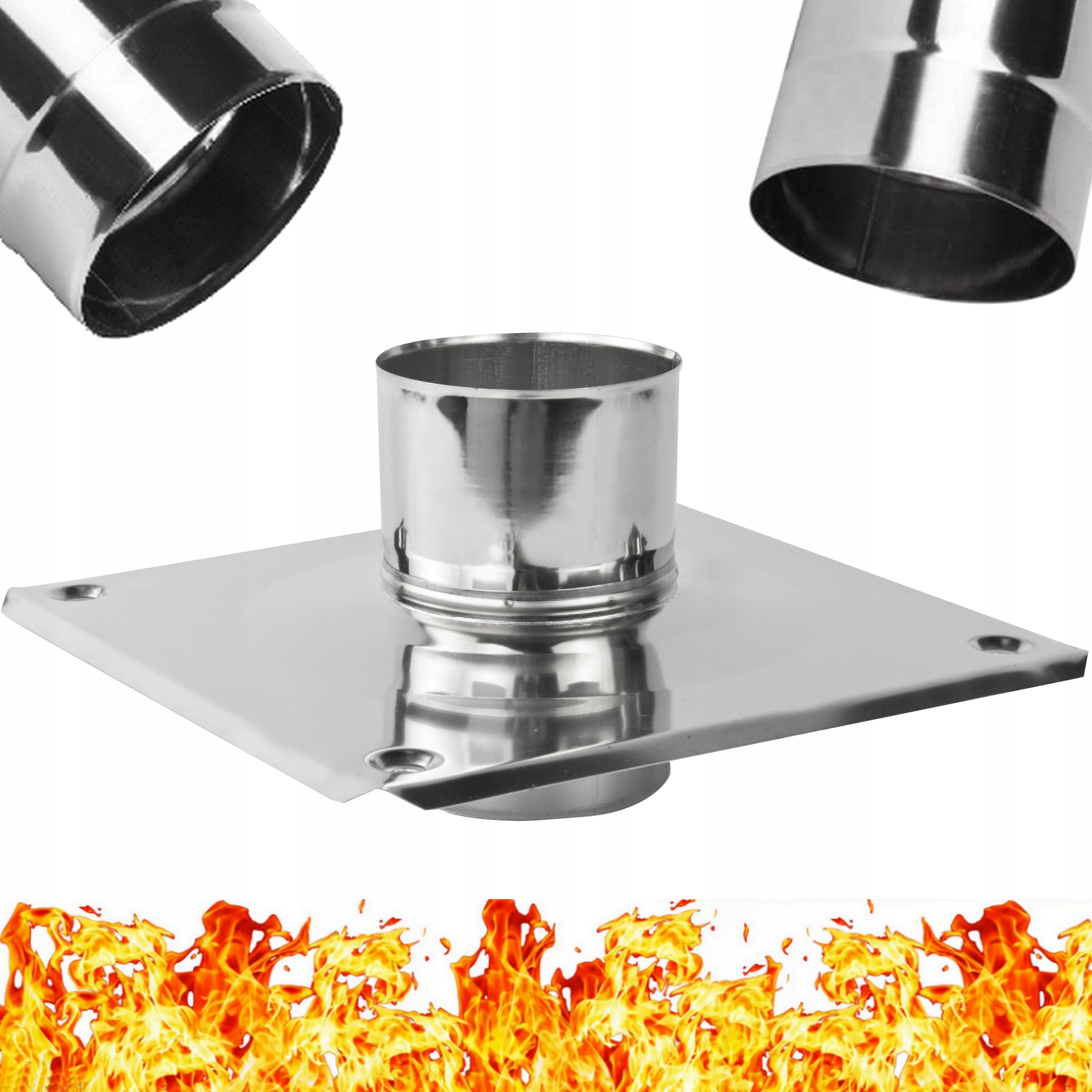 Płyta kominowa fi 200 Podstawa Pod Daszek kwasoodporna nierdzewna Kwas