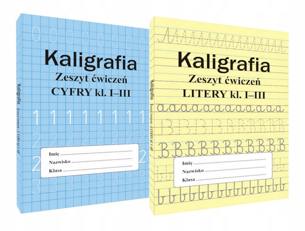 

Kaligrafia Litery Cyfry ćwiczenia nauki pisania
