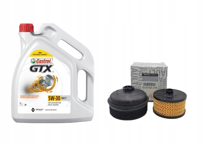 Renault OE52082327r фильтр масла + Масло моторный Castrol GTX 5 l 5w-30