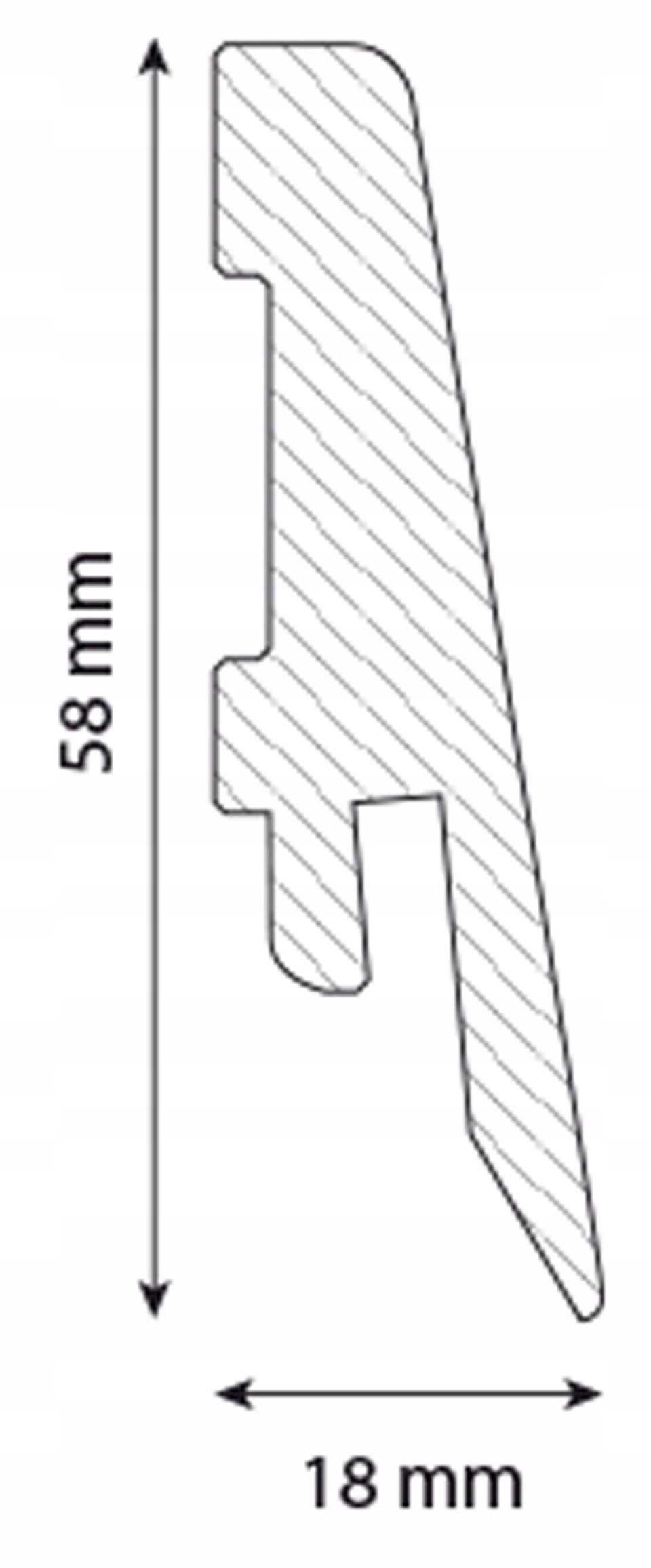 LISTWA PRZYPODŁOGOWA PCV WODOODPORNA 2400X58X18 SK58C-R073X SCANDIPURE ROCK Kod producenta 8155