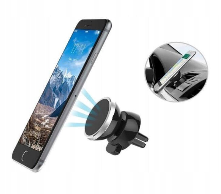 UCHWYT MAGNETYCZNY NA TELEFON DO KRATKI MAGNES Kolor czarny