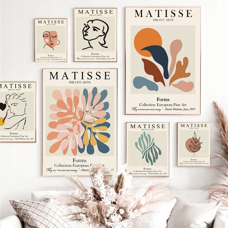 Abstract Wall Art Matisse Poster Line Face Co Marka inna marka