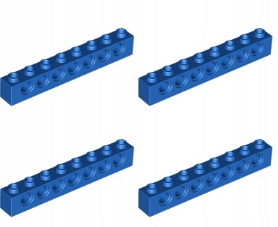 

Lego Technic belka 1x8 niebieski 3702 4 szt