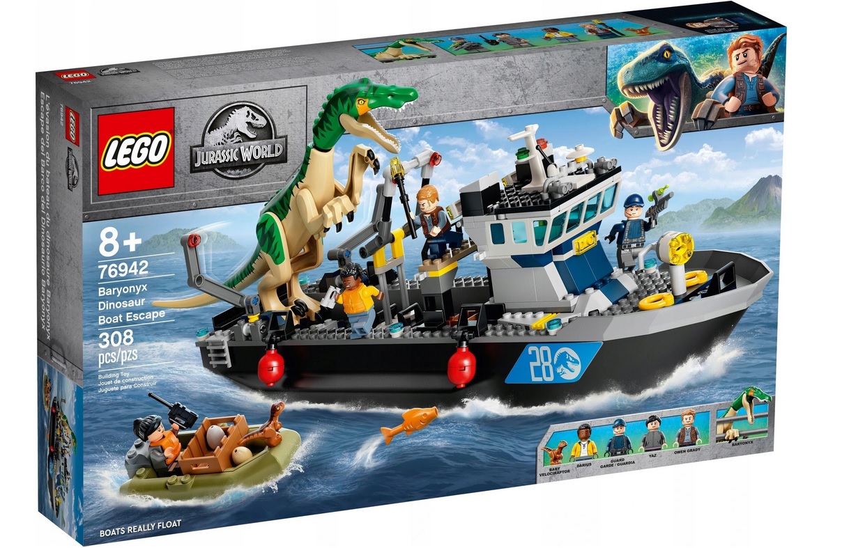 Lego Jurassic World Barionyks Łódź Łódka 76942