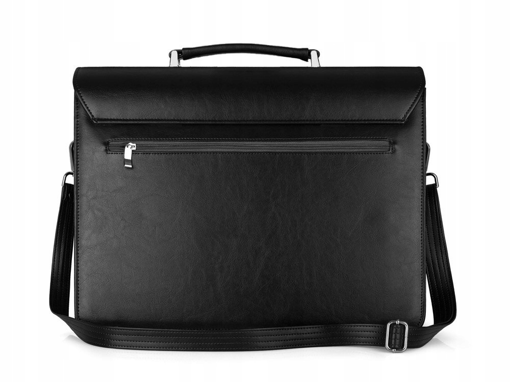 CZARNA AKTÓWKA TECZKA NA DOKUMENTY SOLOME BRADFORD Wzór dominujący bez wzoru