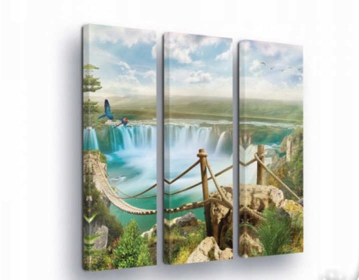 Obraz 90x100 Vodopád tropy příroda ráj džungle svěžest klid