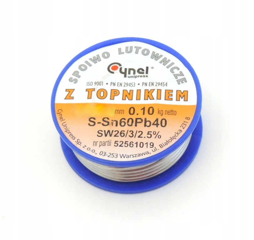 

Spoiwo Lutownicze Cyna Z Topnikiem 1,5 100g Cynel