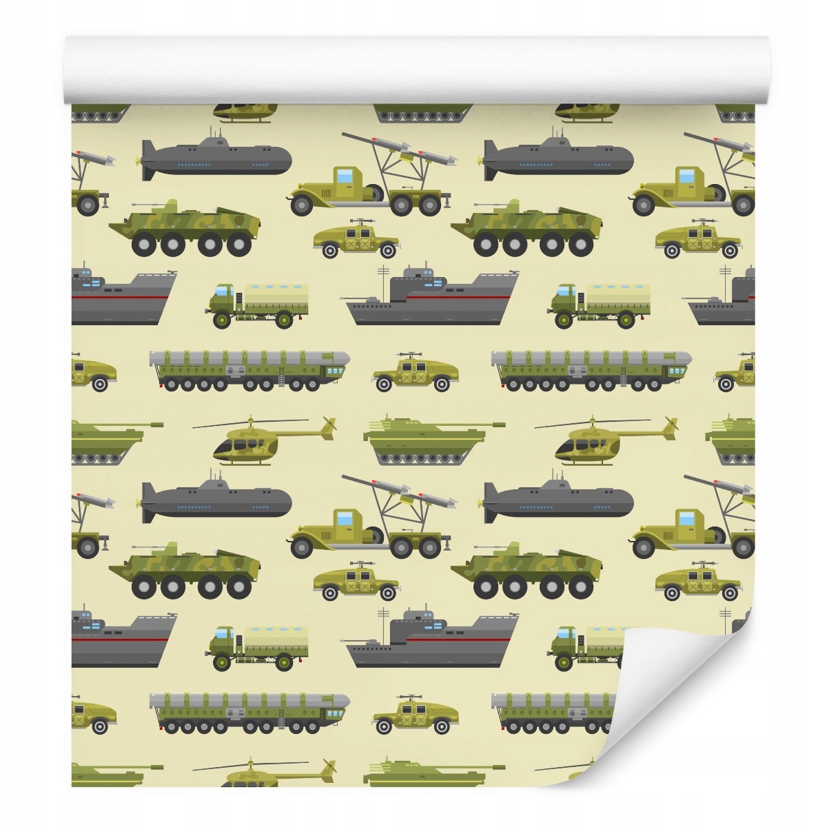 Tapeta do pokoje chlapce armáda auta tanky