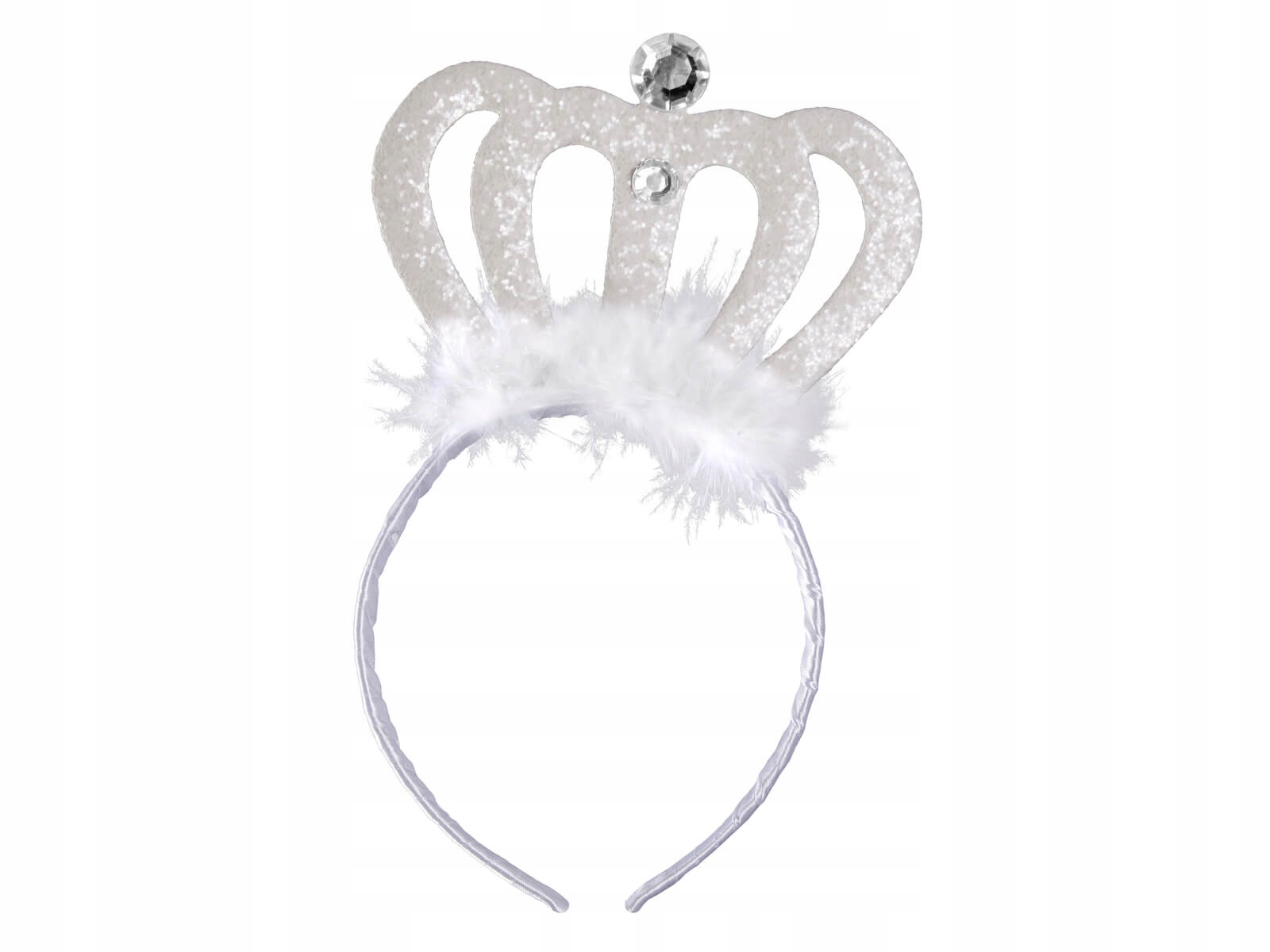 

Opaska Tiara diadem biała Korona Królowa Urodziny
