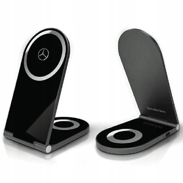 Mercedes skládací indukční nabíječka 2v1 Memfbgslk 15W černá/černá Silver Sta