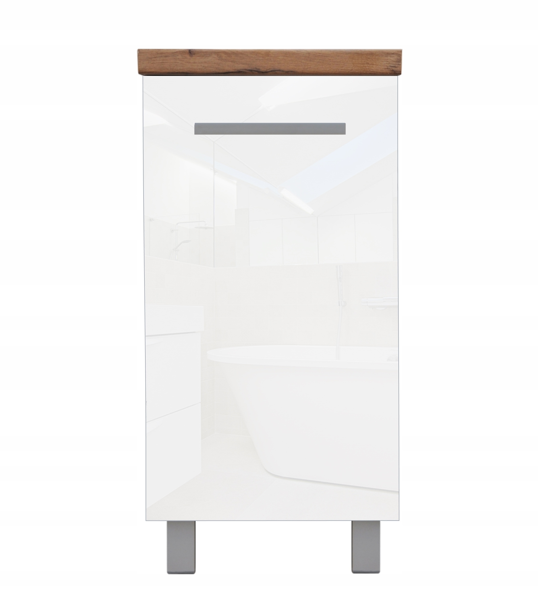 Koupelnová skříňka 40 cm Bílý Lesk bílá pod umyvadlo do koupelny