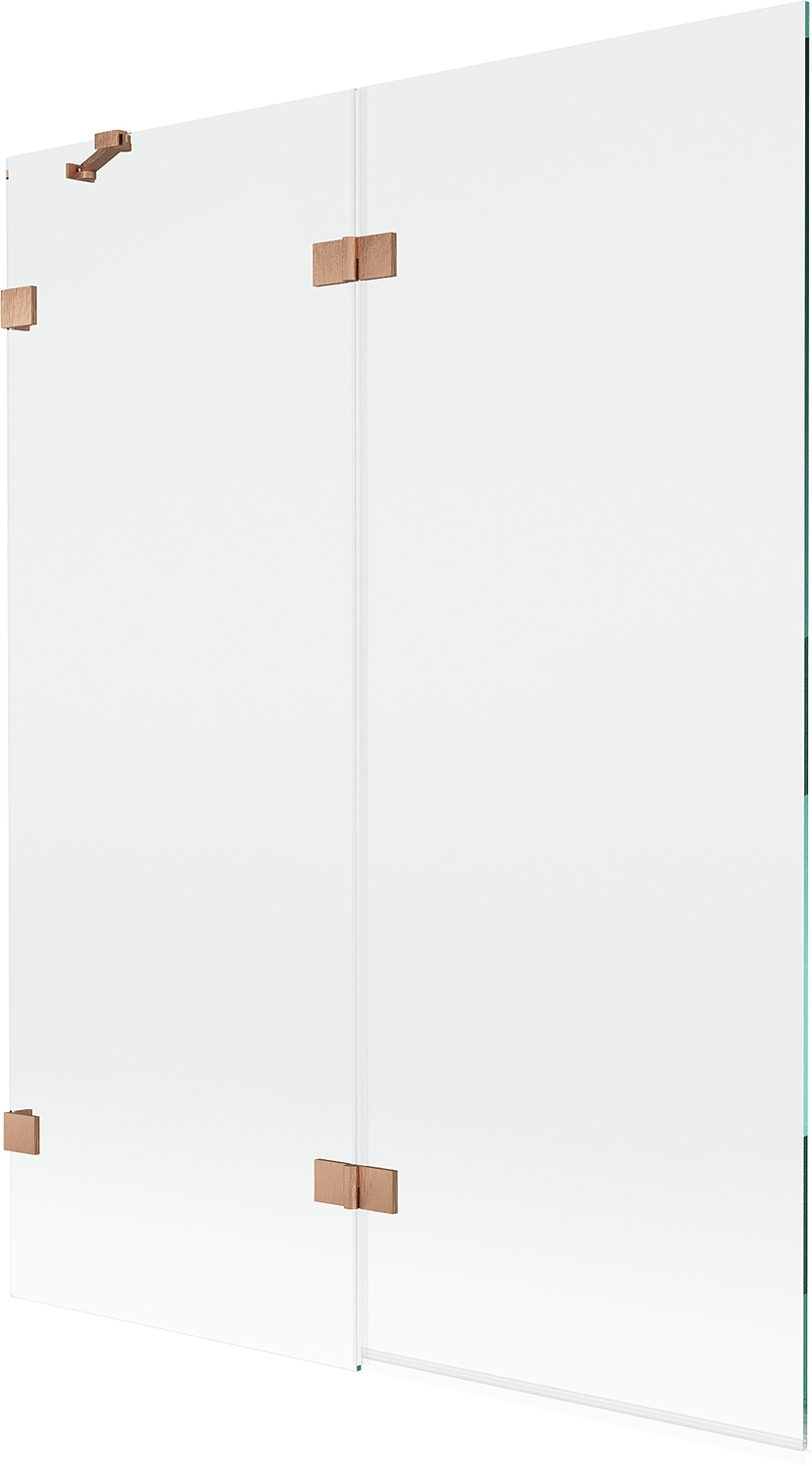 Mexen Lunar vanová zástěna 2-křídlová levá 130 x 150 cm, transparentní, kar