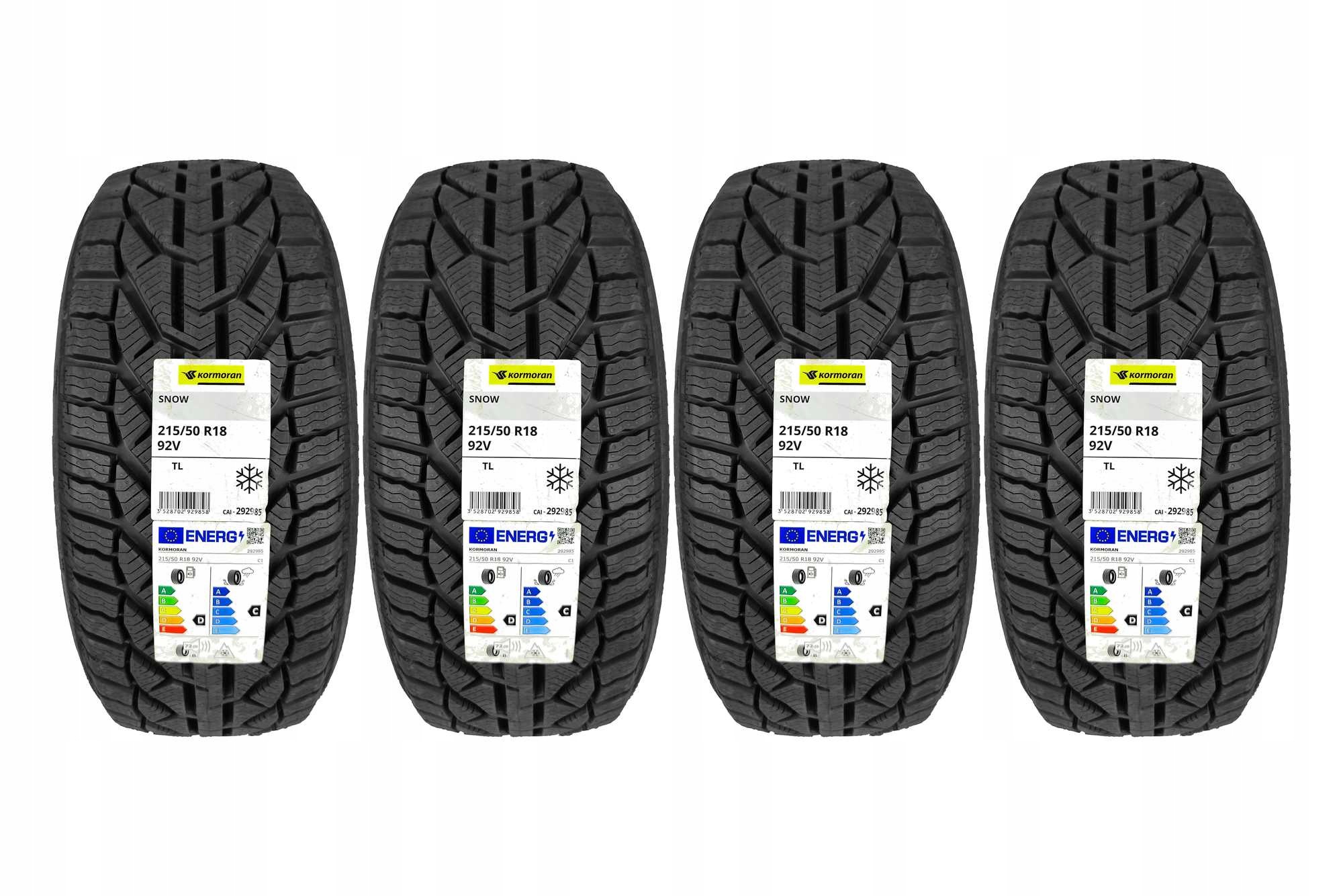 4 opony zimowe 215/50R18 Kormoran Snow 2026