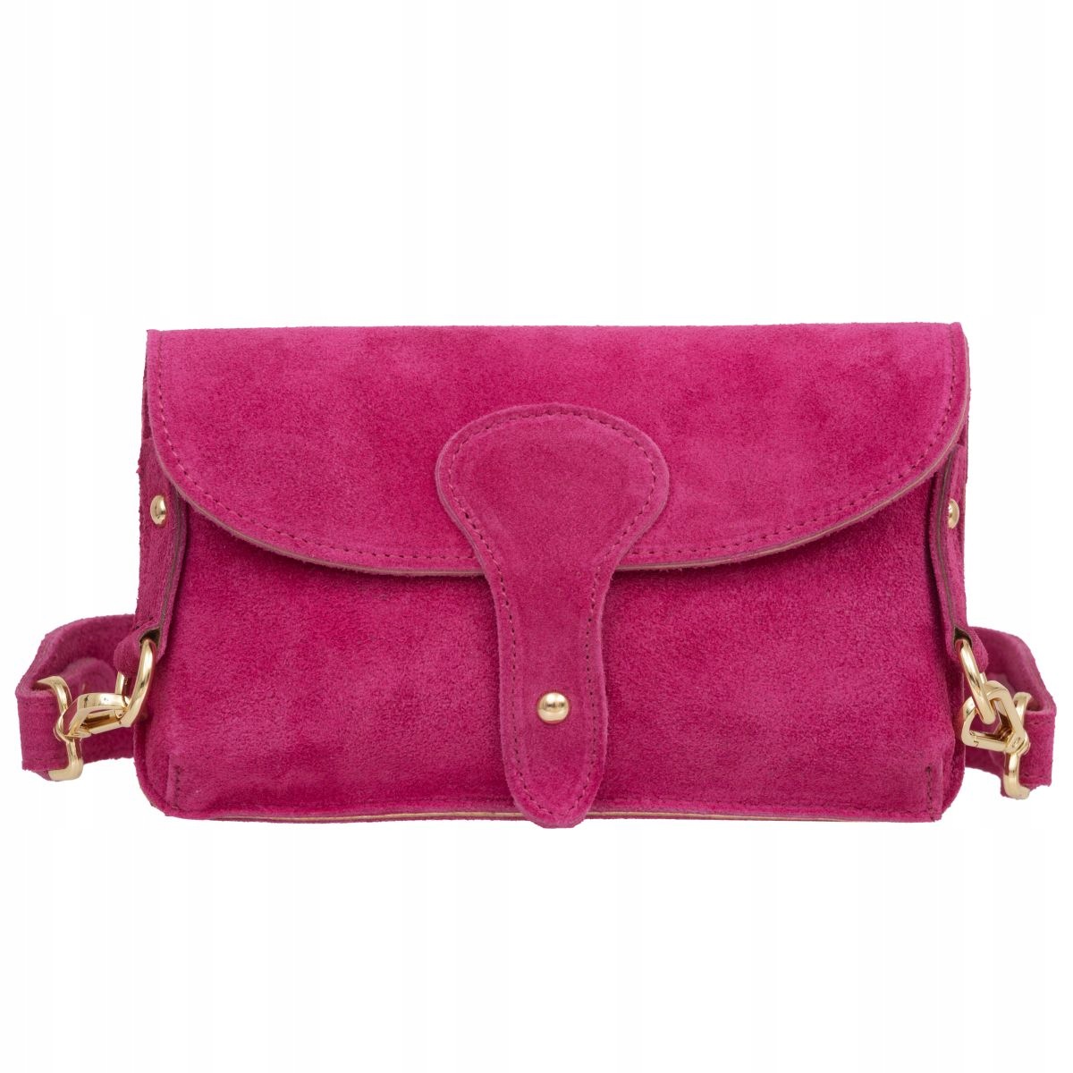 Malá praktická dámská kabelka Semišová Kaletnik Imba Fuchsia