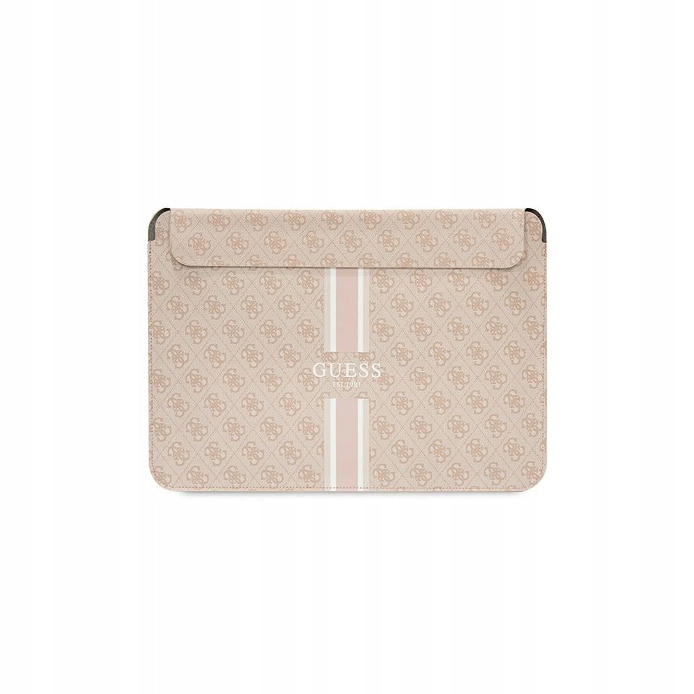 Etui Guess Sleeve GUCS16P4RPSP 16 palců růžový/pink 4G Tisknuté pruhy