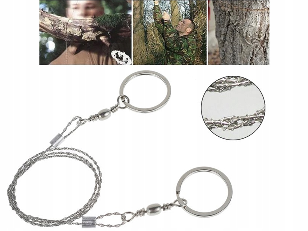 PIŁA RĘCZNA STRUNOWA DO CIĘCIA SURVIVAL STALOWA Waga produktu z opakowaniem jednostkowym 1 kg