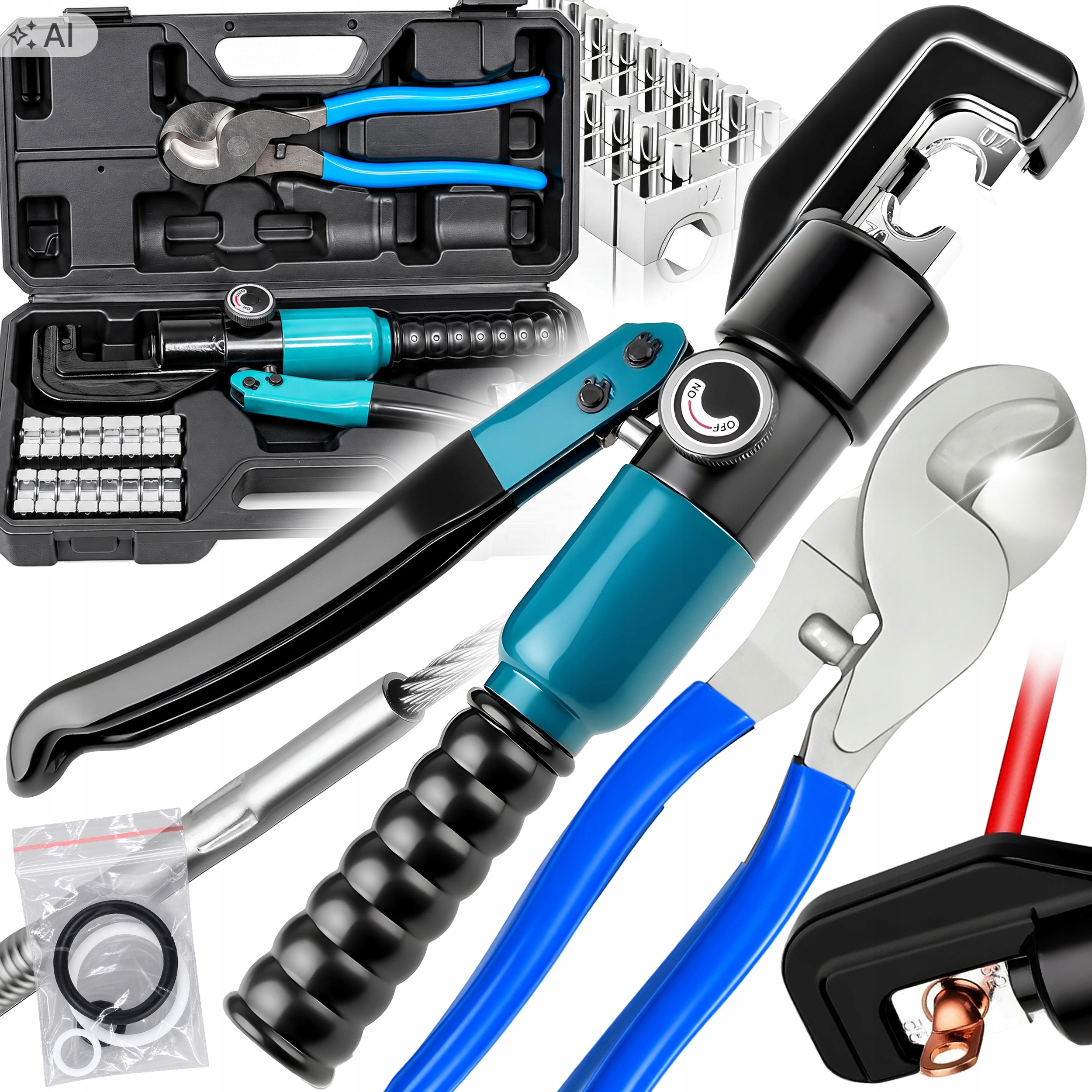 Lisovací Kleště Na Kabely Šestihranné Hydraulické Nůžky 2V1