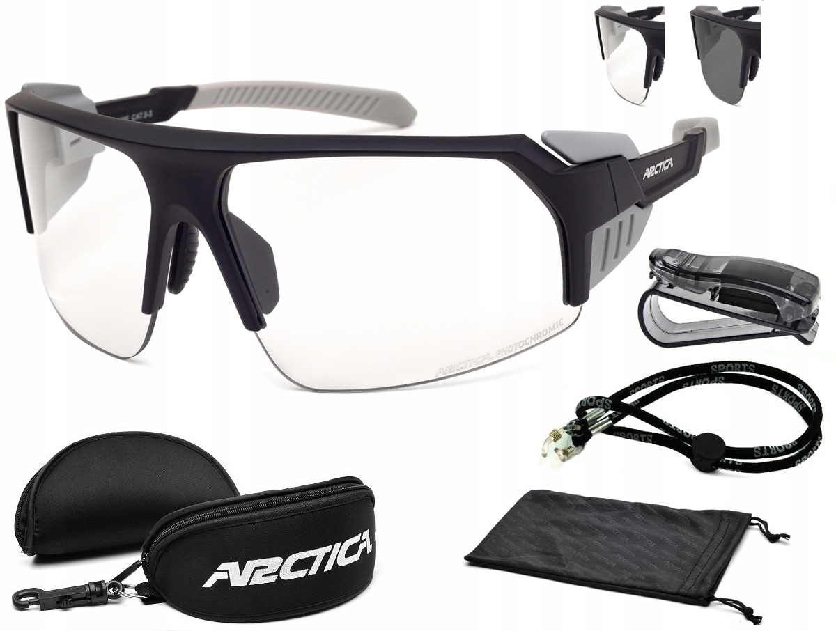 Brýle Arctica S-369F Fotochromatické 0-3 Cyklistické UV400 Boční Kryty Pouzdro