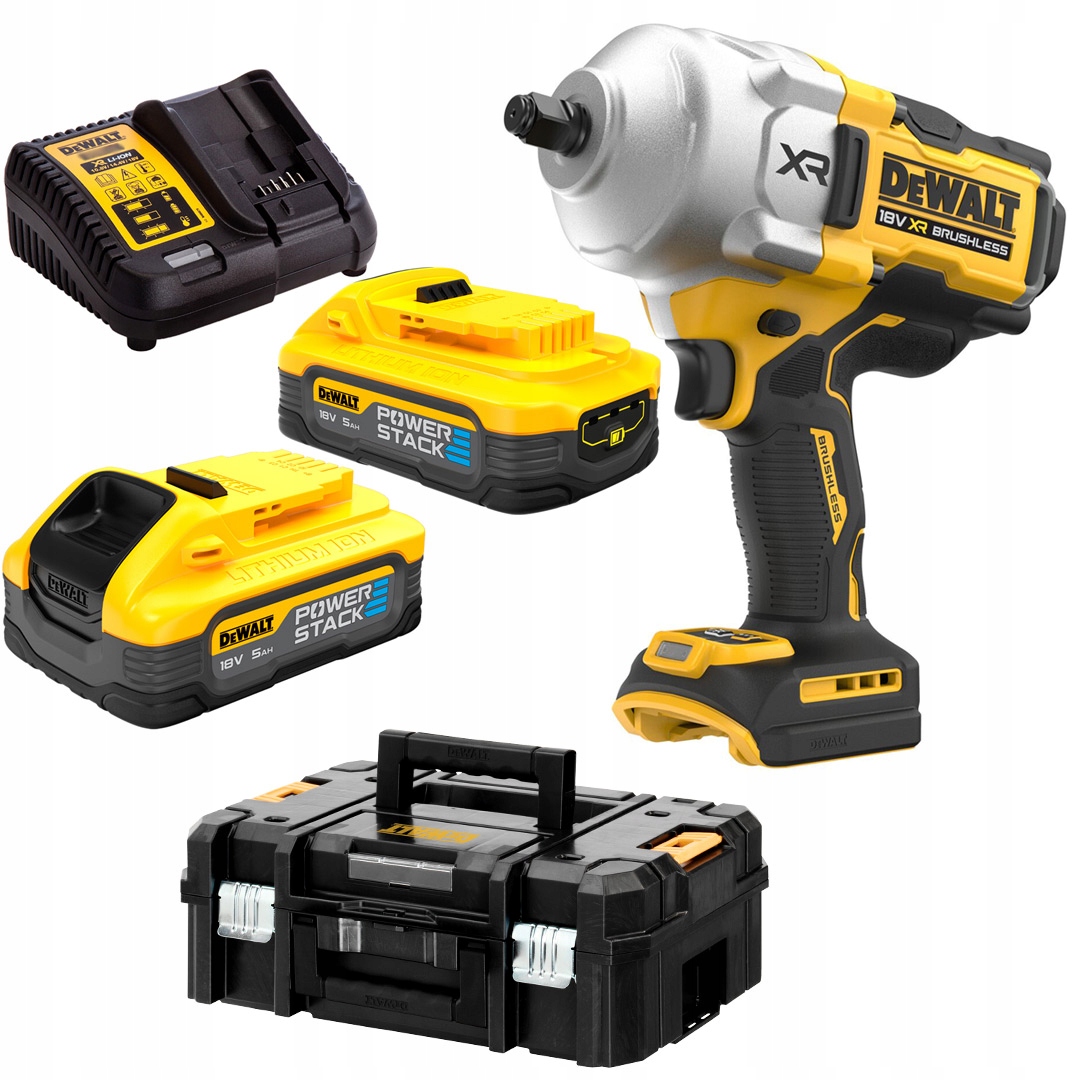 Rázový uťahovák 18V 1626Nm 1/2" 4-rýchlostný 2x5Ah PowerStack DeWALT DCF961H2T