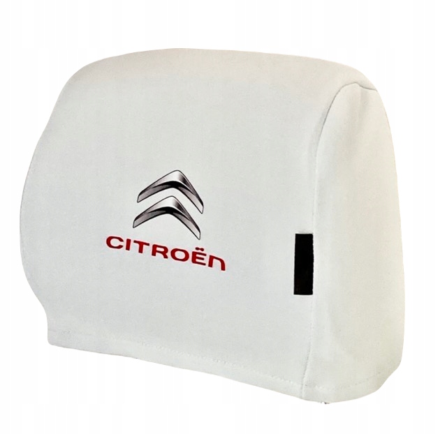Citroen Pokrowce na zagłówki z Logo 2 szt.Białe