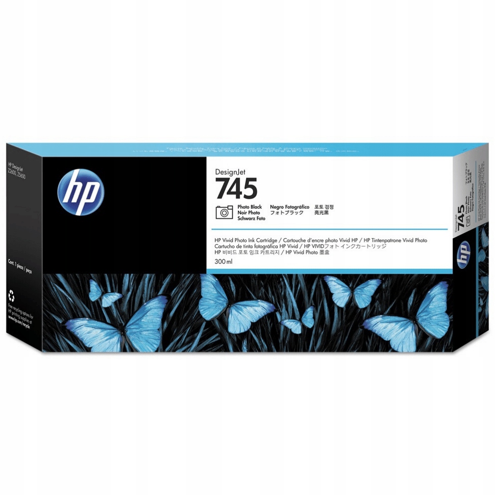 Atrament Hp 745 F9K04A čierny (black)