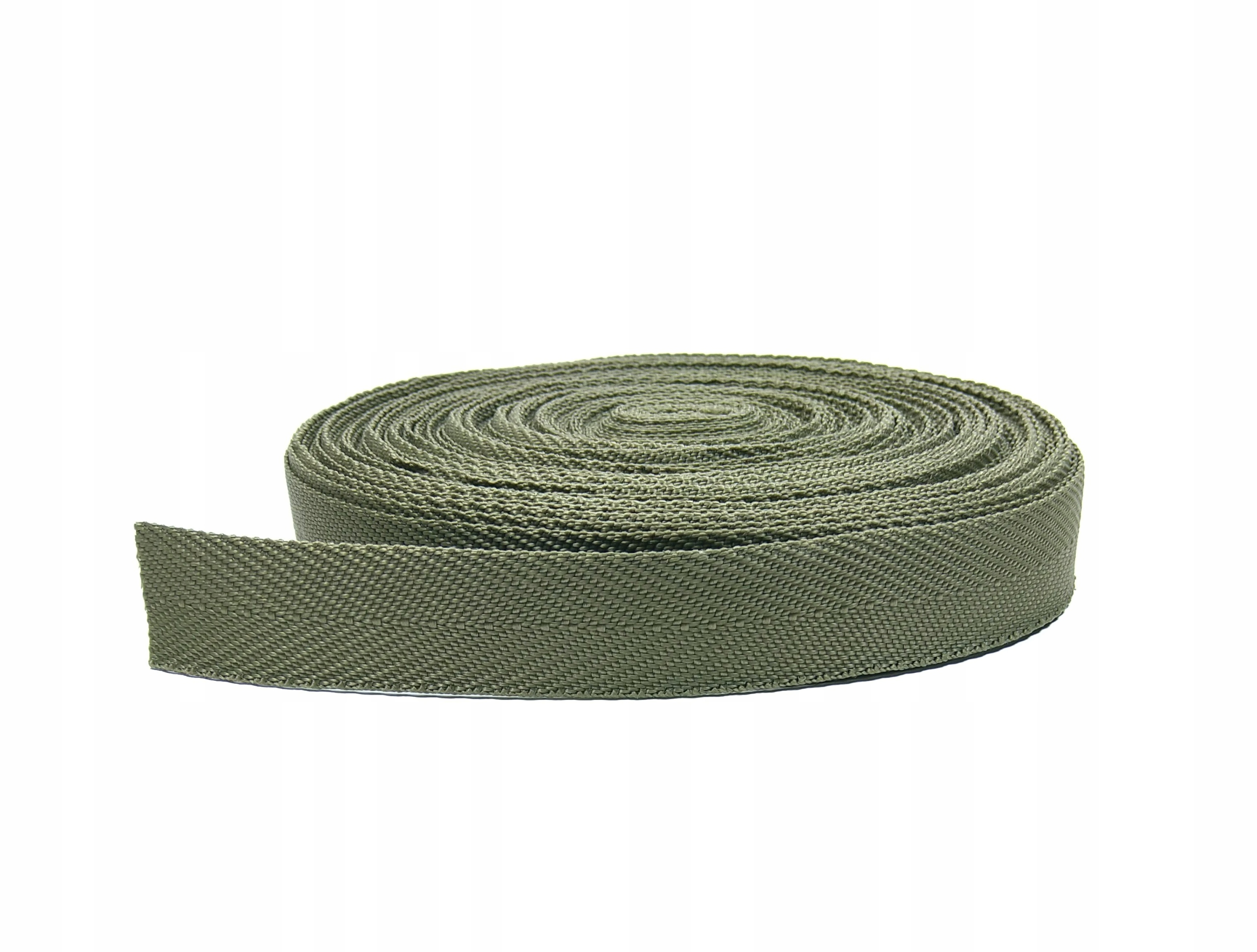 Lamówka taśma 2,5cm 25mm Jodełka Oliwkowa