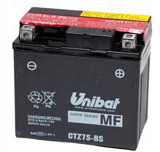 Akumulator Unibat CTZ7S-BS P+ 6AH 130A 12V