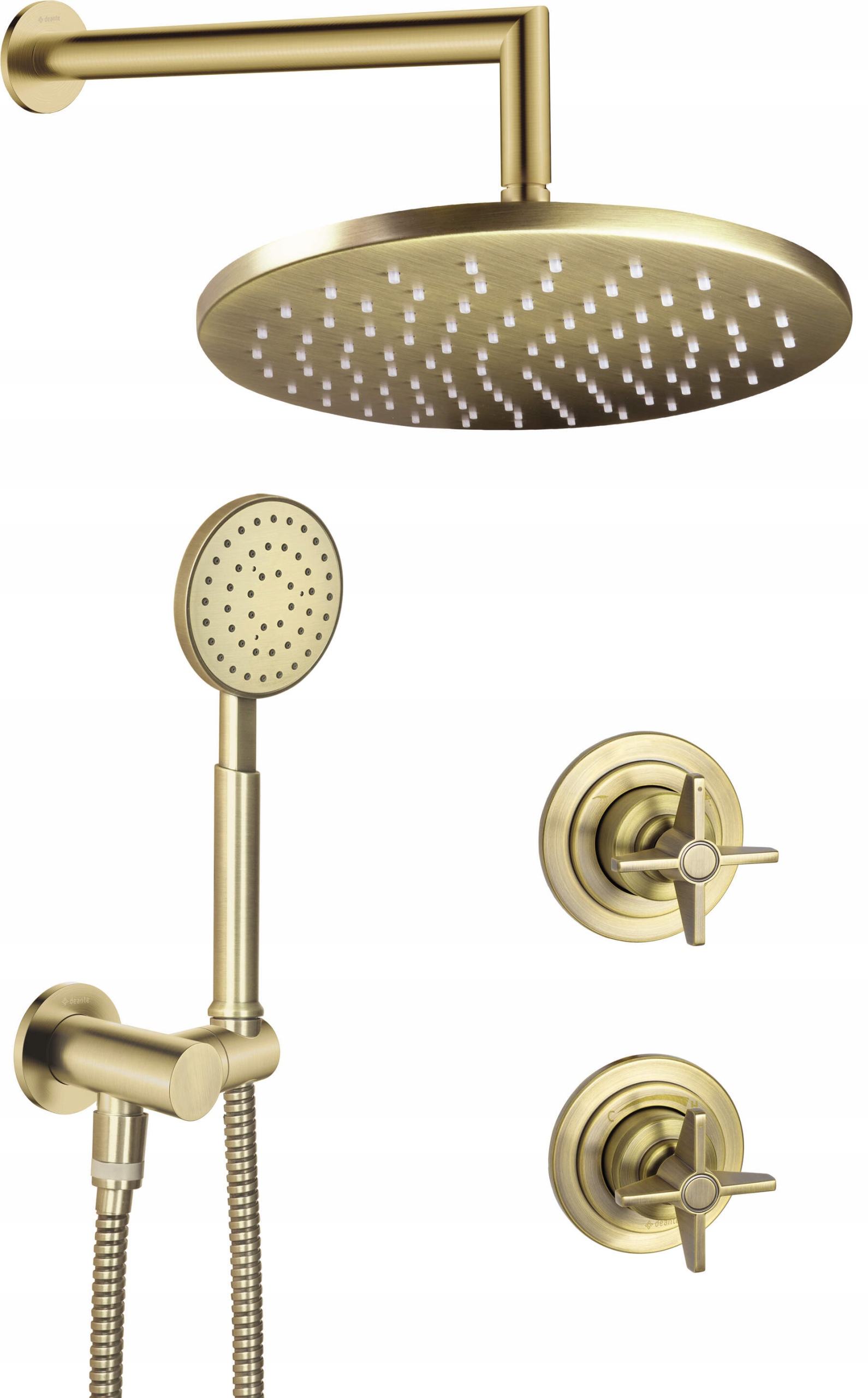 Exkluzívny podomietkový sprchový set s mosadznou dažďovou sprchou