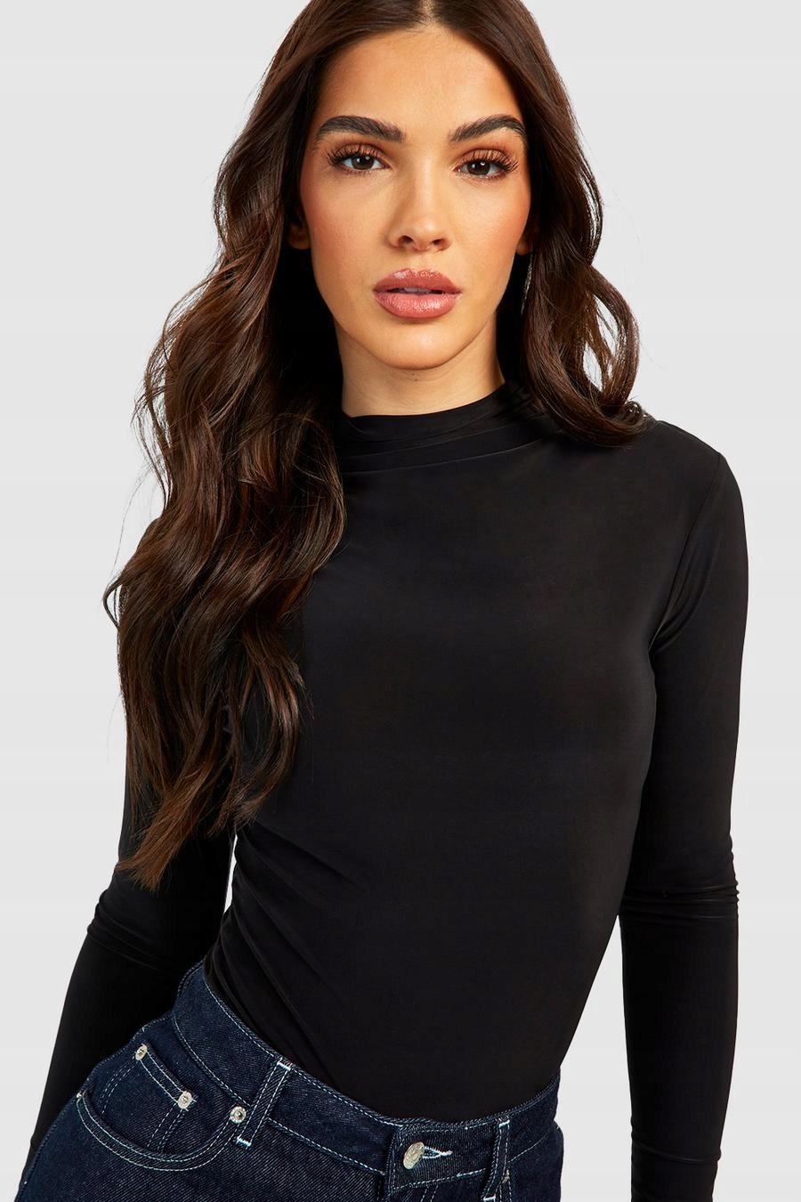 Z DŁUGIM RĘKAWEM XXL CC45315 *BOOHOO DOPASOWANE BODY Płeć kobieta