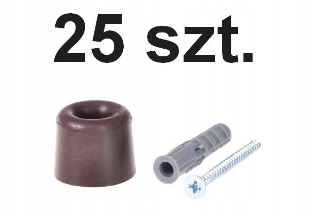 

Odbój gumowy mały odbojnik do drzwi Brązowy 25szt.