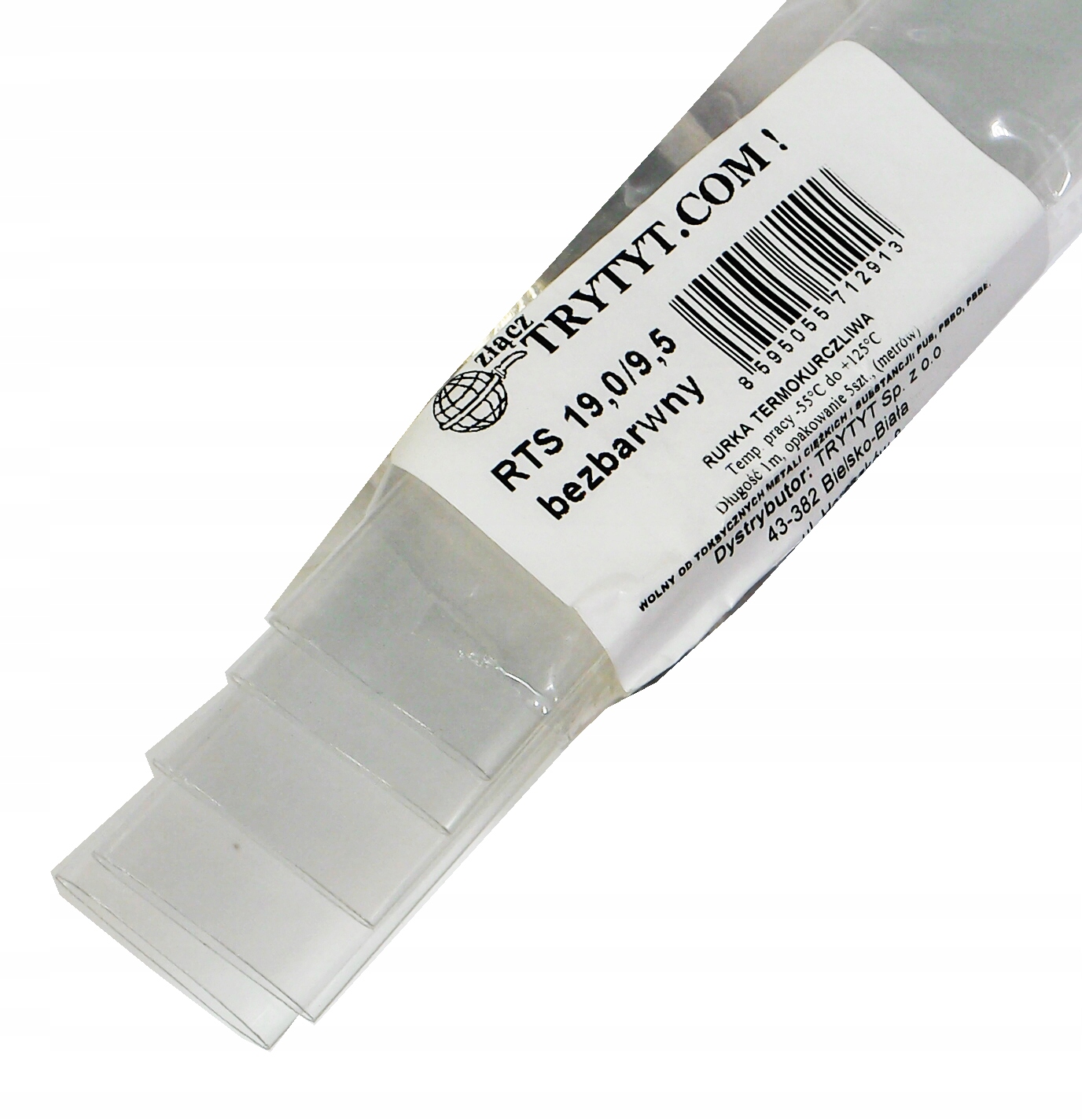 5x RURKA KOSZULKA TERMOKURCZLIWA 19 9,5 RTS bezbarwna