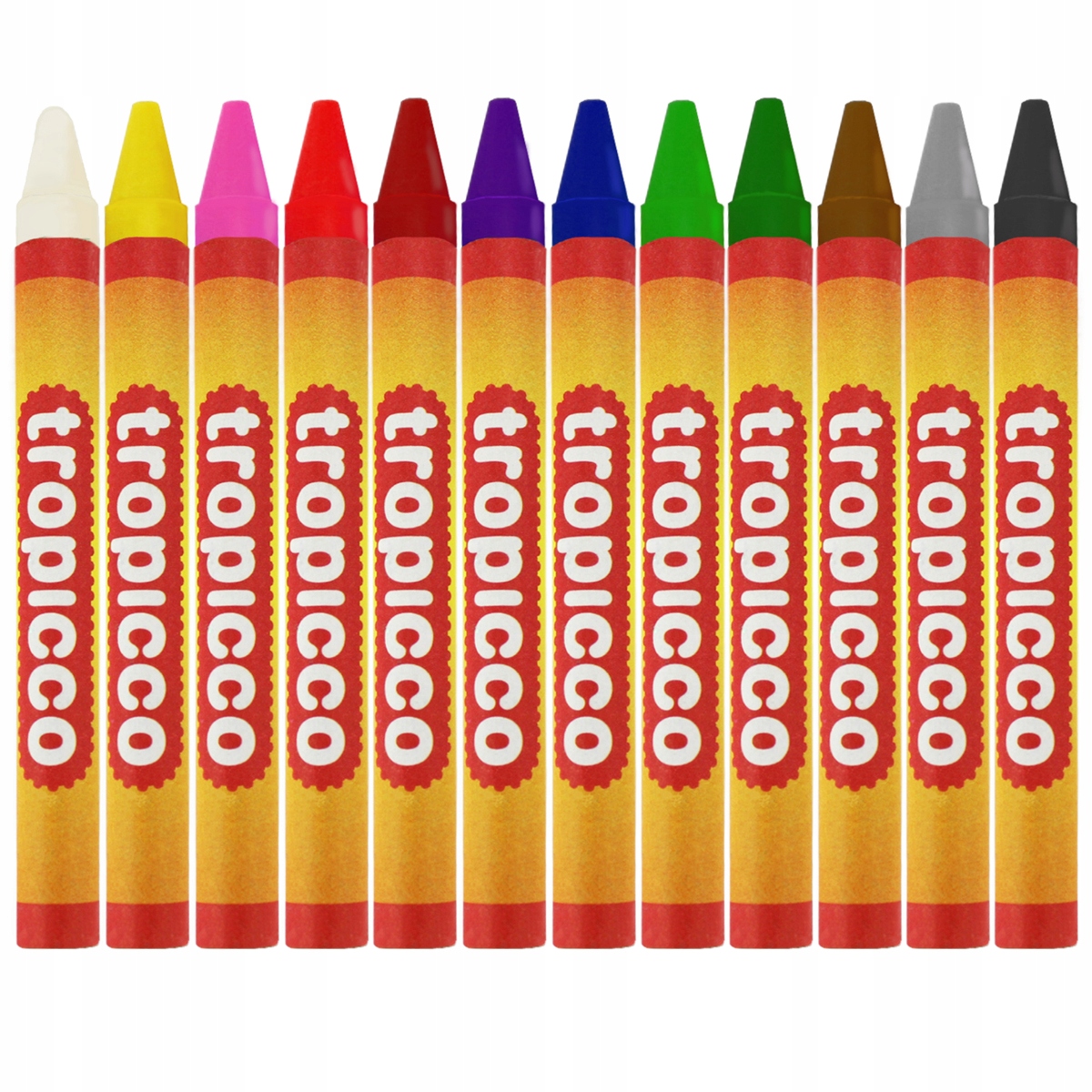 KREDKI WOSKOWE SZKOLNE ŚWIECOWE 12 INTENSYWNE KOL TROPICCO Bohater brak