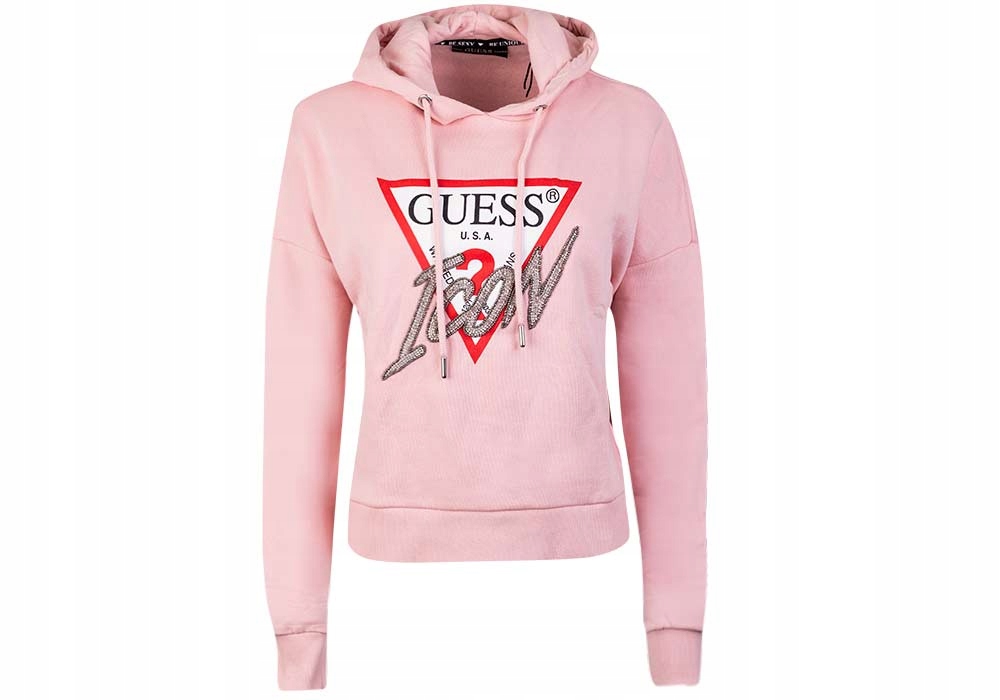 

Guess Bluza Damska Krótka Iconic Sweatshirt Pink M