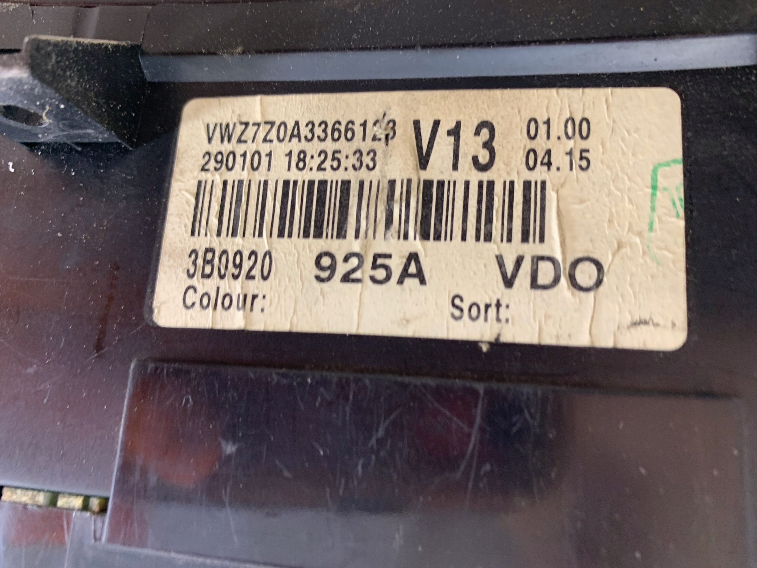 VW PASSAT B5 LIFT 1.9 TDI dials dials 3B0920925A
