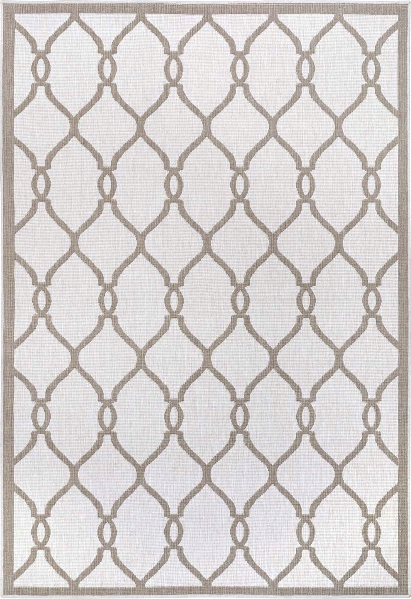 Béžový koberec oboustranný, plochý, 200 x 290 cm