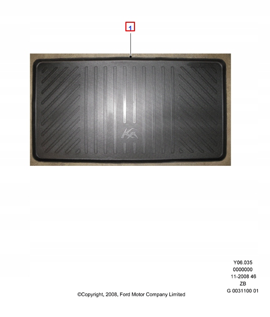 MATA GUMOWA BAGAŻNIKA FORD KA Mk2 2008-2016 1576854 _ AM9S5J-R45456-AA