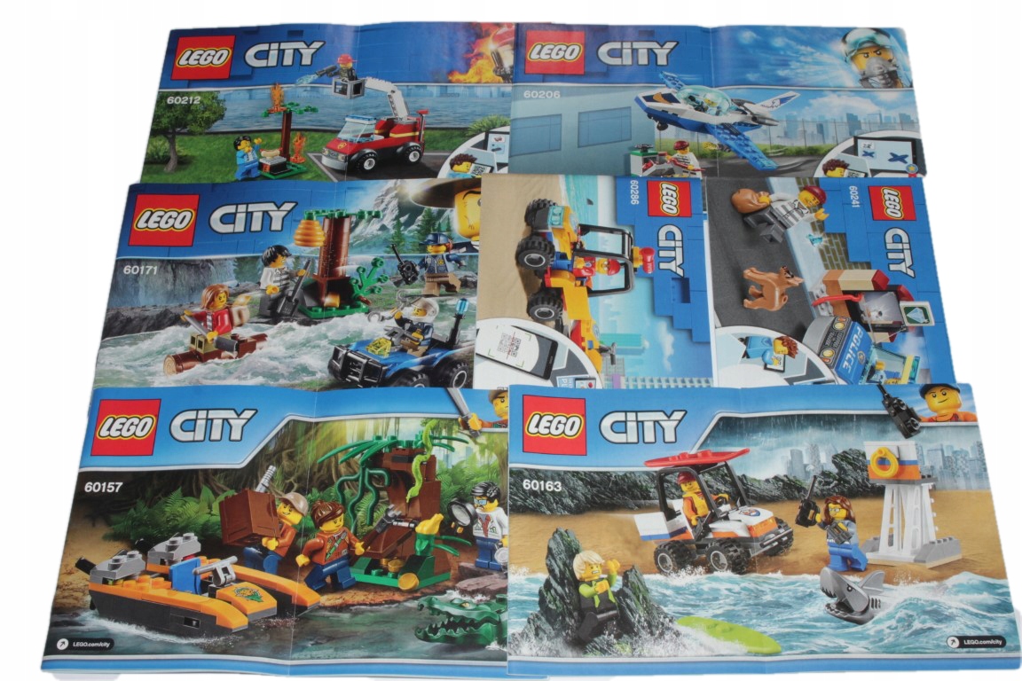camkity 6*LEGO CITY sama INSTRUKCJA 60157 60171 60206 60212 60241... 7 szt NOWE •  Cena, Opinie • Instrukcje 17273966635 • Allegro