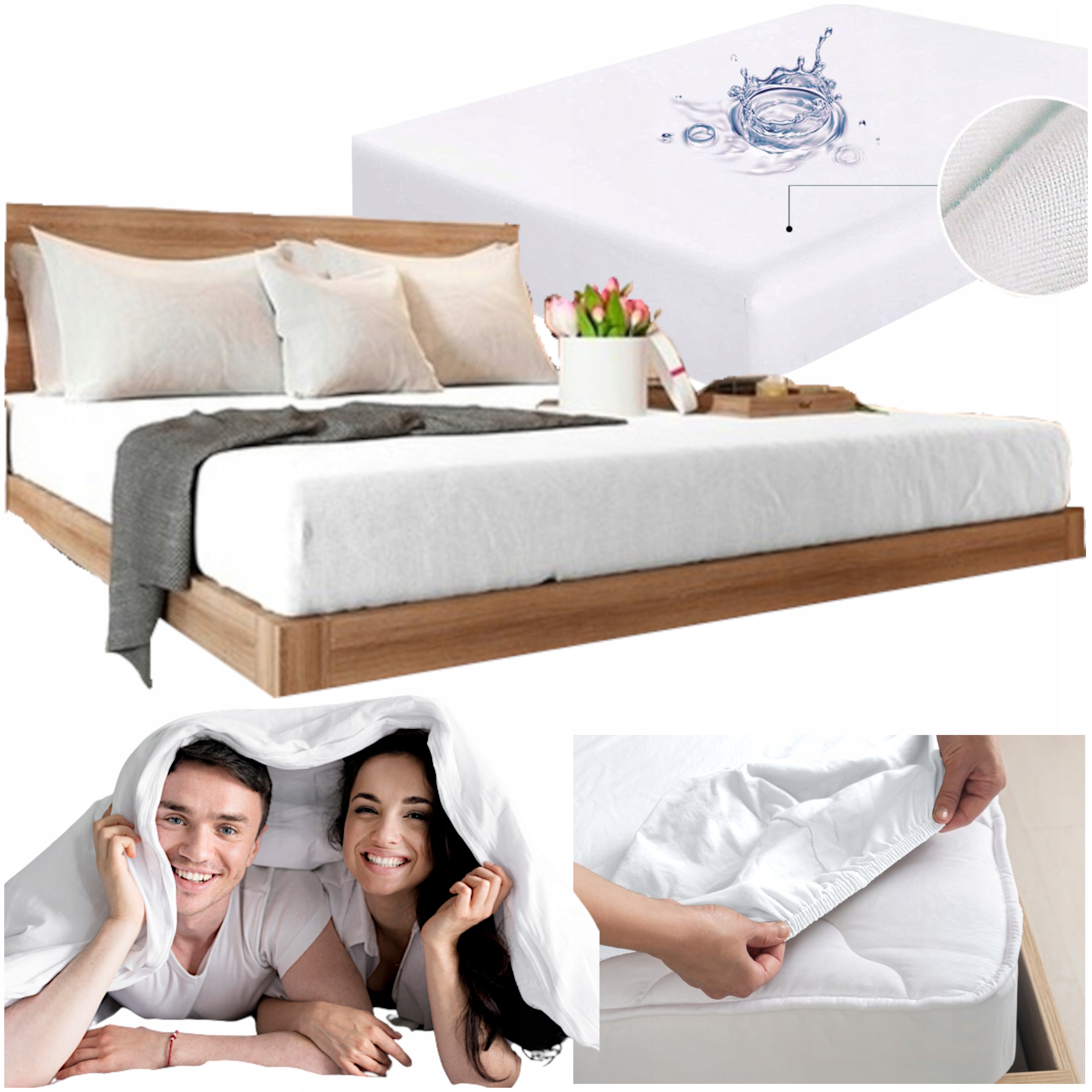 PRZEŚCIERADŁO Z GUMKĄ WODOODPORNE 200x220 KOLORY